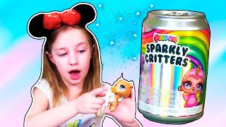 Соня нашла сюрприз Poopsie Sparkly Critters в газировке Игрушка Пупси Слайм Единорожка в банке