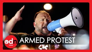 Arizona Count: Crowd Erupts as Conspiracy Theorist Alex Jones Incites Violence at Armed Protest
