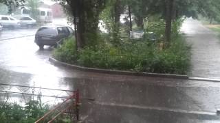 Гроза с градом в Воронеже 12.06.2013. Начало.