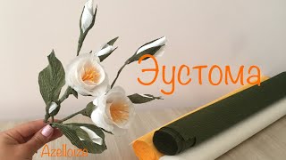 Эустома или Лизиантус из бумаги. Цветы из гофрированной бумаги