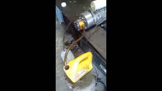Pompe hydraulique artisanale avec matos de récupération 1er test