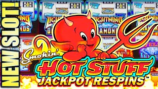 ★NEW SLOT! HOT WIN!★ SMOKIN’ HOT STUFF JACKPOT RESPINS Slot Machine Bonus (EVERI)