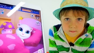 Обзор приложений с Адрианом и Говорящие коты! Моя говорящая Анджела.