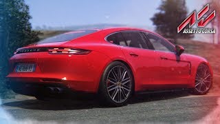 ПЛАВНО НАВАЛИВАЕМ НА PORSCHE PANAMERA TURBO! ТОП ВЫХЛОП! ДРИФТУЕТ ЛИ? (Assetto Corsa #6)