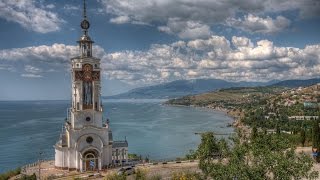 Крым с. Малореченское. Храм-Маяк с высоты. Crimea. Shipwreck. 4K.DJI