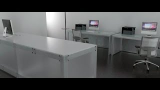 Sintesi - Scrivanie in alluminio su misura