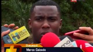 Marco Caicedo entrenó con primer plantel de Barcelona