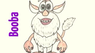 Booba cartoon coloring book for children. Буба мультик раскраска для детей.
