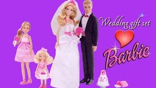 Barbie Wedding Set Barbie and Ken Bride and Groom Dolls Bridesmaids Dolls Barbie Toy English