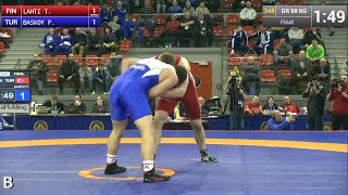 GOLD GR - 98 kg: Fatih  BASKOY (TUR) df. Toumas  LAHTI (FIN), 6-2