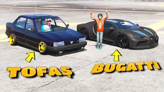 TOFAŞ BUGATTIYE KAFA TUTTU - GTA 5 GERÇEK HAYAT