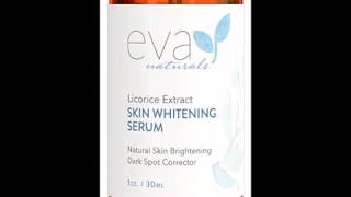 Licorice Extract Skin Whitening Serum by Eva Naturals 1 oz   Natural Skin Lightener and Dark Spot Co