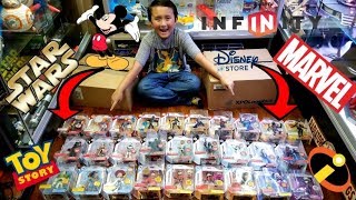 HUGE DISNEY STORE TOY MEGA HAUL! EVERY TOY BOX FIGURE! COMPLETE SET MARVEL, STAR WARS, PIXAR & MORE!