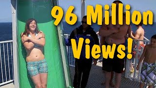 The Green Thunder waterslide onboard the Carnival Spirit cruise ship