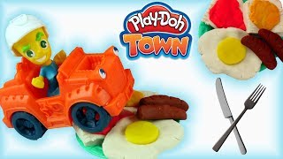 Play Doh Kuchnia & Play Doh Town • Rozjechane śniadanie • bajki i kreatywne zabawy