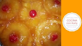 VOLTEADO DE PIÑA DE TRES LECHES