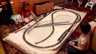 H0 Scale Model railroad. HO train. PIKO starter set. ЖД макет. железная дорога. масштаб 1:87 HO.