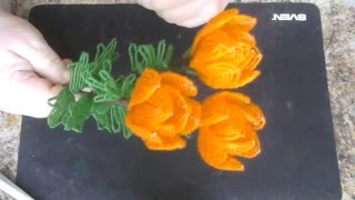 Купальница из бисера. Мастер - класс. Бисероплетение.