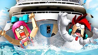 【屌德斯&小熙】 Roblox造船模拟器 搞笑兄妹造出无敌战舰击沉附近所有船只！