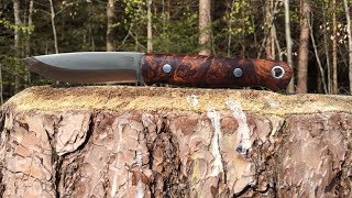 Bark River Bushcrafter Ironwood Burl Red Liner