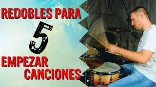 Redobles para empezar canciones usando el rudimento flam - Clases de bateria