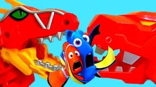 Могучие Рейнджеры Dino Charge Трансформер Оптимус Дори Немо и Олаф Детское видео