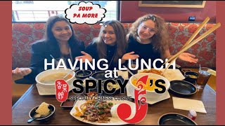Lunch at Spicy J's l Soup is Delicious | vitaglishvlog