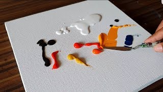 Abstract Painting with Acrylics and Palette knife / Demonstration / Project 365 days / Day #042