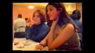 Old clip with 2 girls smoking in public restaurant gis100