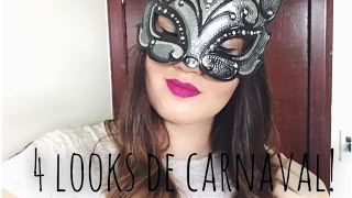 4 IDEIAS DE LOOKS PRO CARNAVAL! Estrelas, glitter, gatinho, máscara e unicórnio!
