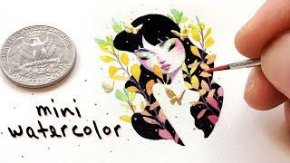Painting a Miniature Watercolor // Bao Pham
