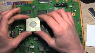 Ремонт Sony Playstation 3 как снять крышку с чипа RSX