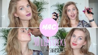 MAC Lipstick Stash + Lip Swatches (30 lipsticks) | Sarah Rebecca