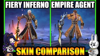 ALUCARD EMPIRE AGENT SKIN VS. FIERY INFERNO SKIN - MLBB SKIN COMPARISON SERIES