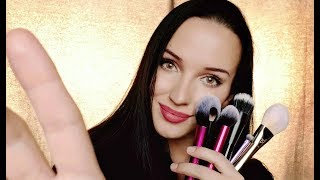 АСМР Массаж Лица и Ушек Кисточками Для Крепкого Сна| ASMR Face & Ears Brushing