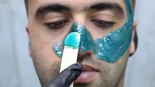 ♠️HOW TO WAX FACE, NOSE, EARS ♠️ WARM Waxing Demonstration✔️