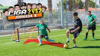 ¿10 CAÑOS en 1 PARTIDO? LIGA 2vs2 | JORNADA 8 | Retos de Fútbol [Crazy Crew]