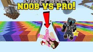 Minecraft: NOOB VS PRO!!! - RAINBOW ROAD!! - Mini-Game