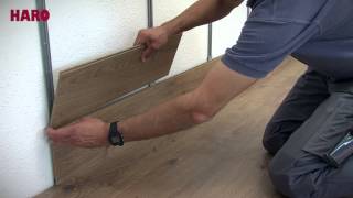 Laminatboden an der Wand montieren – Verlegeanleitung HARO Laminat (deutsch)