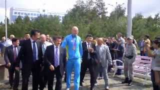 Ивана Дычко встречают в Костанае
