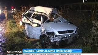 Accident cumplit în Prahova: Cinci tineri au murit