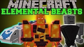 Minecraft: ELEMENTAL BEASTS (ELEMENTAL PETS AND BOSSES) Mod Showcase