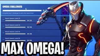 LEVEL 80 OMEGA "FULL ARMOR" UNLOCKED! World's First Fortnite Battle Royale Omega Full Armor Upgrade