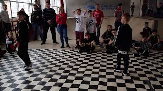 kids 1x1 полуфинал bboy Rocky vs Power Jet - Брейк на волне 2019