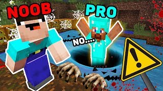 Minecraft NOOB vs PRO vs GOD : SCARY WATER IN MINECRAFT ! ANIMATION