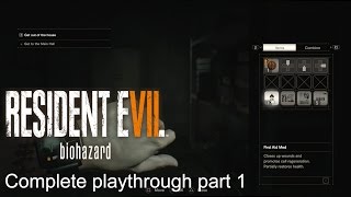 Resident Evil 7: Biohazard - playthrough part 1 - 1080p 60fps - No commentary