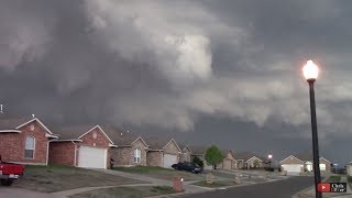 EF2 tornado blowing into Moore, OK (my subdivision). Siren going off/helicopter spotters in the air