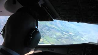 COCKPIT ATR 72: Landing at Glasgow (stormly approach)