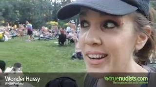 Wonderhussy does the Portland World Naked Bike Ride - True Nudists