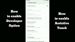 How to enable Assistive Touch and Developer Option in Redmi Note 3